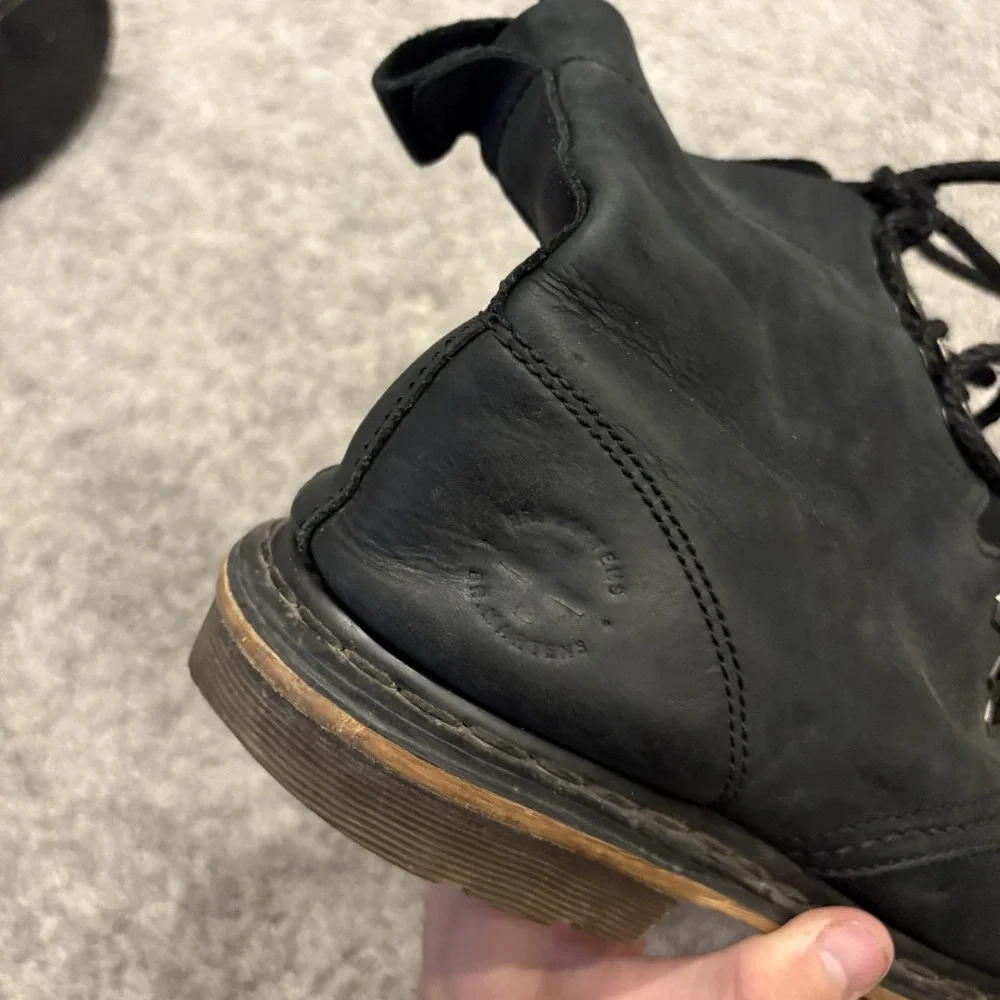 Vintage Dr. Doc Martens Pier Combat Boots Mens Shoes Size 12 Black Leather COOL